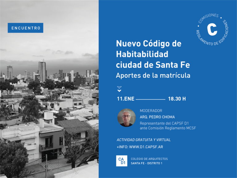 Encuentro: Nuevo Código de Habitabilidad ciudad de Santa Fe – Aportes de la matrícula