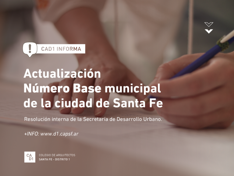 Actualización Número Base municipal de la ciudad de Santa Fe