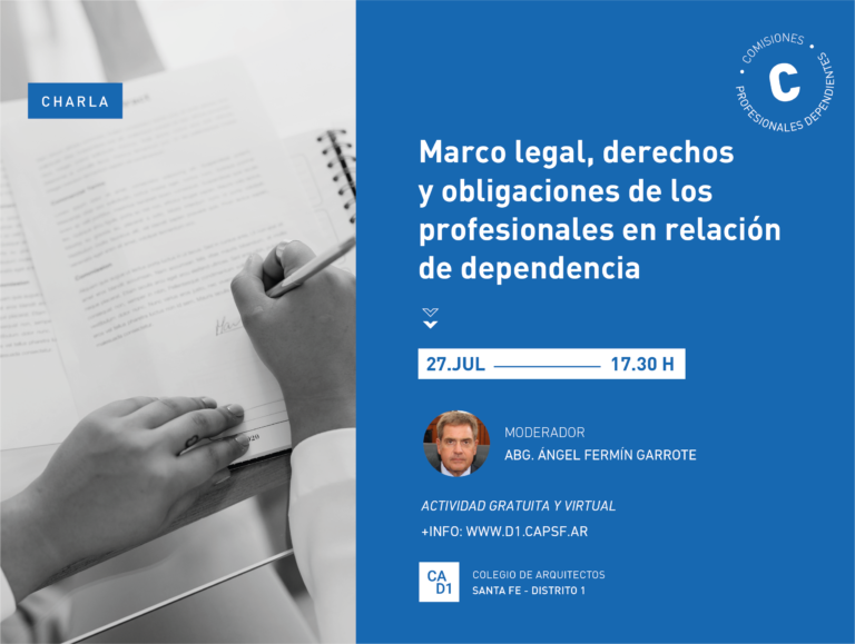 Charla: Marco legal, derechos y obligaciones de los profesionales en relación de dependencia