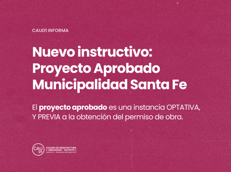 NUEVO INSTRUCTIVO PROYECTO APROBADO Municipalidad Santa Fe