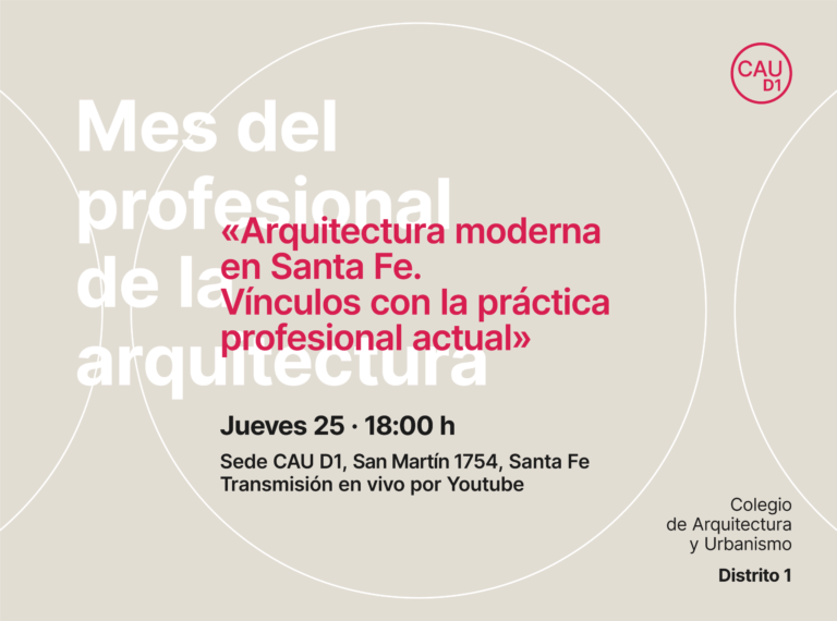 Conversatorio «Arquitectura moderna en Santa Fe. Vínculos con  práctica profesional actual»