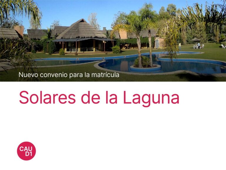 Nuevos beneficios para las y los matriculados en Solares de la Laguna