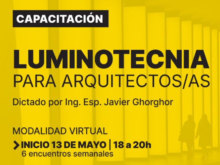 Luminotecnia para Arquitectos/as