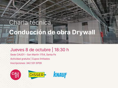 Charla técnica: conducción de obra en sistemas Drywall